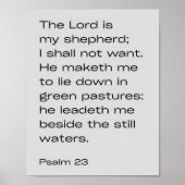 Psalm 23:1–2 – Desert Faith Minimalistische Poste Poster (Voorkant)
