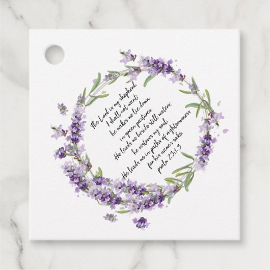 Psalm 23: 1-3 bedankjes labels (Voorkant)