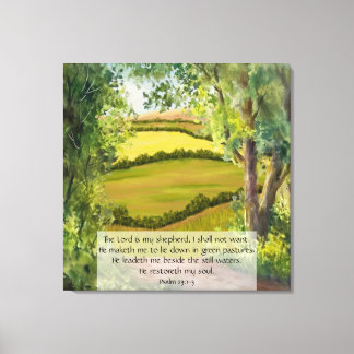 Psalm 23:1-3 canvas afdruk
