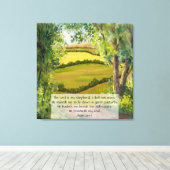 Psalm 23:1-3 canvas afdruk (Insitu (Houten vloer))