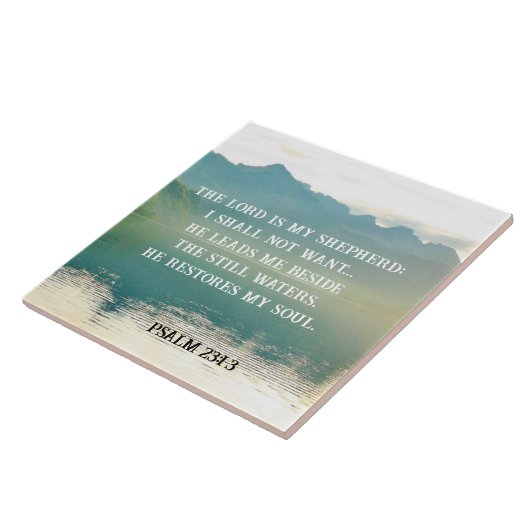 Psalm 23 1-3 De LORD is mijn Shepherd Tegeltje (Zijkant)