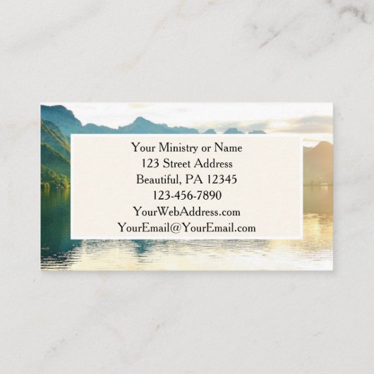 Psalm 23 1-3 De LORD is mijn Shepherd Visitekaartje (Achterkant)