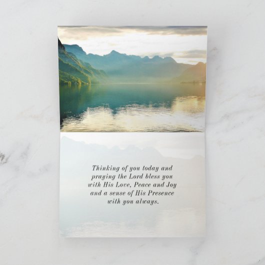 Psalm 23 1-3 Hij leidt me naast stilstaande watere Kaart (Binnen)