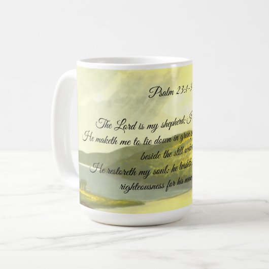 Psalm 23:1-3 koffiemok (Voorkant links)