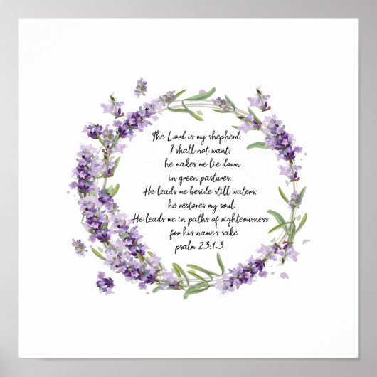Psalm 23: 1-3 Poster (Voorkant)