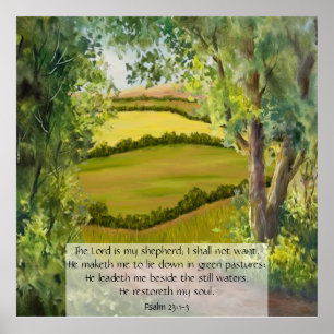 Psalm 23:1-3 poster
