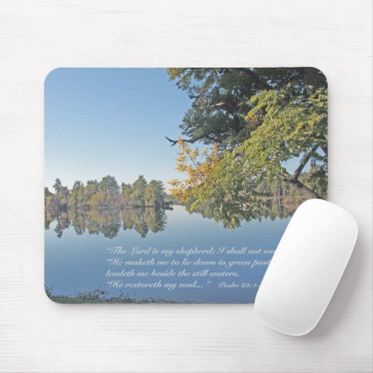 Psalm 23: 1-3 Scriptbeveiliging Mousepad Muismat (Met muis)