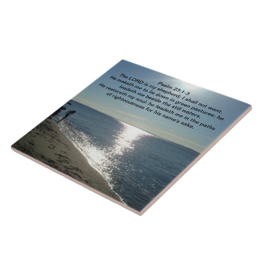 Psalm 23:1-3 tegeltje (Zijkant)
