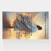 Psalm 23:1–3 Tranquil Walk with God Design Spandoek (Horizontaal)