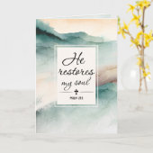 Psalm 23 1-4 Hij herstelt mijn zielenkruis Kaart (Gele Bloem)