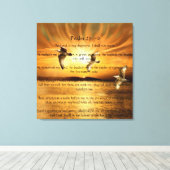 Psalm 23:1-6 The Lord is My Shepard Canvas Afdruk (Insitu (Houten vloer))