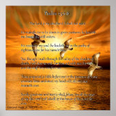 Psalm 23:1-6 The Lord is My Shepard Poster (Voorkant)