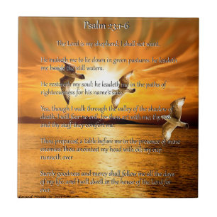 Psalm 23:1-6 The Lord is My Shepard Tegeltje
