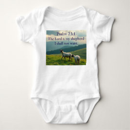 Psalm 23:1 Bible Verse Baby Bodysuit