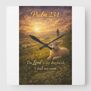 Psalm 23:1 Bijbel Christelijke Lam Wandklok