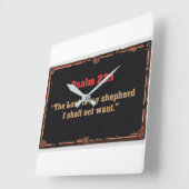 Psalm 23:1 Bijbeltekst Christelijke Wandklok (Hoek)