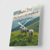 Psalm 23:1 Bijbeltekst wandklok (Hoek)