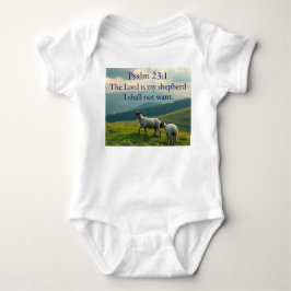 Psalm 23:1 Bijbelvers Baby Bodysuit