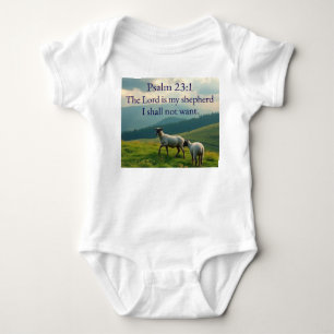 Psalm 23:1 Bijbelvers Baby Bodysuit