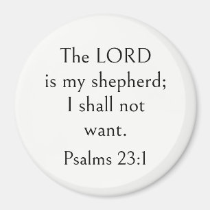 Psalm 23:1 Bijbelvers, Bemoedigende Schriftuur, Magneet