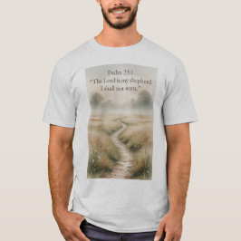 Psalm 23:1 Bijbelvers Christelijk Heren T-shirt