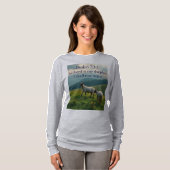 Psalm 23:1 Bijbelvers Dames Lange Mouwen T-shirt (Voorkant volledig)