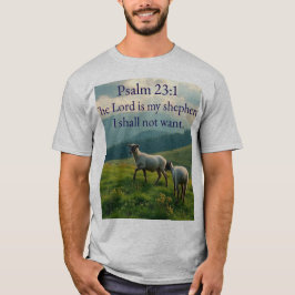 Psalm 23:1 Bijbelvers Heren T-shirt