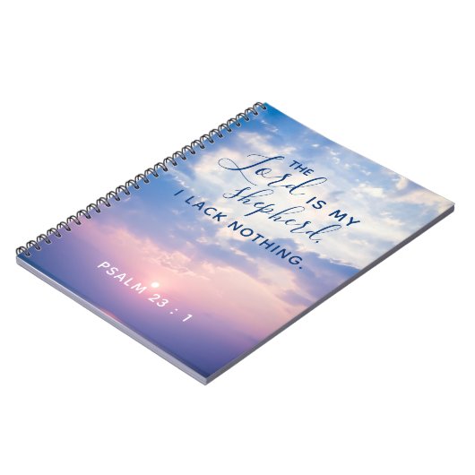 Psalm 23:1 Bijbelvers Notitieboek (Linkerzijde)