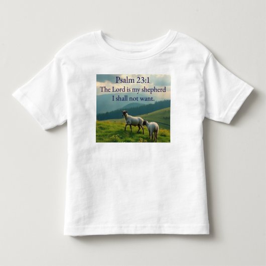 Psalm 23:1 Bijbelvers Peuter T-shirt (Voorkant)