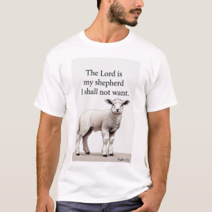Psalm 23:1 Christelijk Lam Heren T-shirt