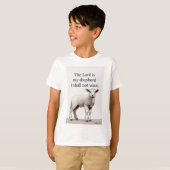 Psalm 23:1 Christelijk Lam Kind T-shirt (Voorkant volledig)
