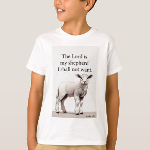 Psalm 23:1 Christelijk Lam Kind T-shirt