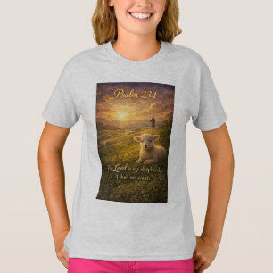 Psalm 23:1 Christelijk Lam Meisjes T-shirt