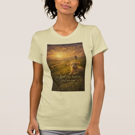 Psalm 23:1 Christelijk Lam Vrouwen T-shirt (Voorkant)