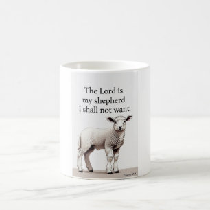 Psalm 23:1 Christelijke Lam Koffiemok