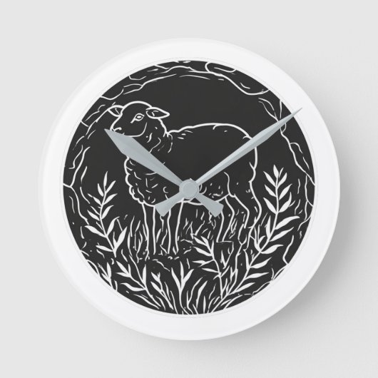 Psalm 23:1 Christelijke lam wandklok (Voorkant)