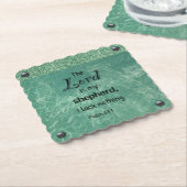 Psalm 23:1 Christelijke typografie Kartonnen Onderzetters (Gebogen)