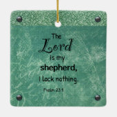 Psalm 23:1 Christelijke typografie Keramisch Ornament (Achterkant)