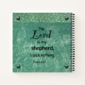 Psalm 23:1 Christelijke typografie Notitieboek (Achterkant)