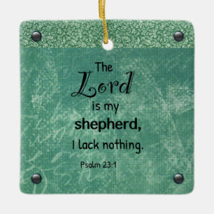 Psalm 23:1 Christelijke typografie ontwerp Keramisch Ornament