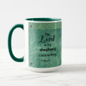 Psalm 23:1 Christelijke typografie ontwerp Mok (Links)
