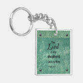 Psalm 23:1 Christelijke typografie Sleutelhanger (Voorkant Links)