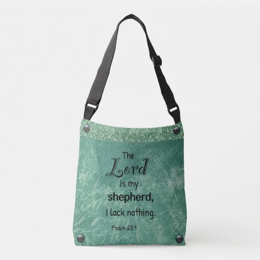 Psalm 23:1 Cross Lijkzak Crossbody Tas (Voorkant)