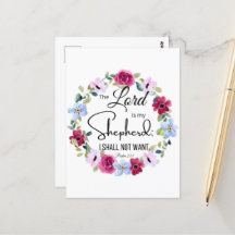 Psalm 23:1 De Heer is mijn Herder Bloemenbijbel