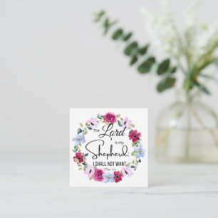 Psalm 23:1 De Heer is mijn Herder Bloemenbijbel Notitiekaartje