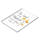 Psalm 23:1 De Heer is mijn herder, gele bloem Notitieboek (Linkerzijde)