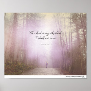Psalm 23:1 - De Heer is mijn herder Poster