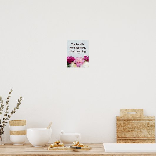 Psalm 23:1 De Heer is mijn Herder Poster (Keuken)