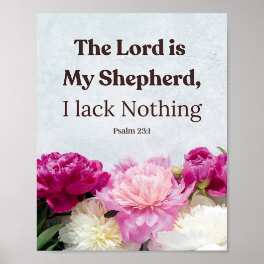 Psalm 23:1 De Heer is mijn Herder Poster (Voorkant)