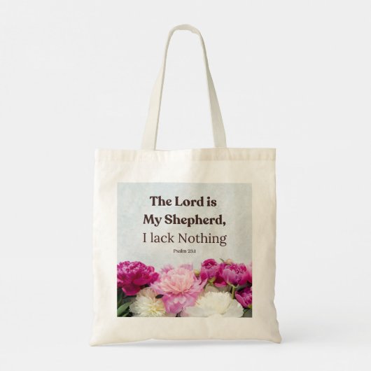 Psalm 23:1 De Heer is mijn Herder Tote Bag (Achterkant)